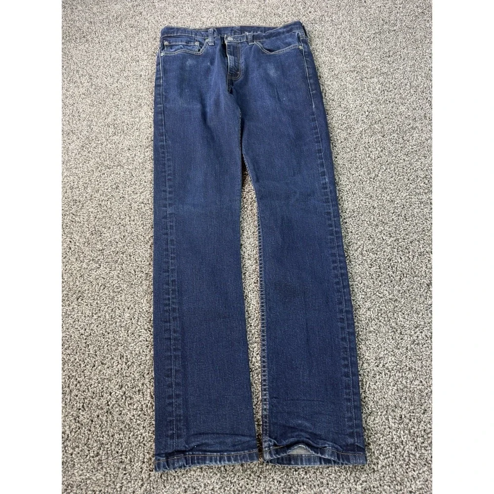 Levi's 511 Slim Straight Jeans Men's Size 34X34 Blue Dark Wash